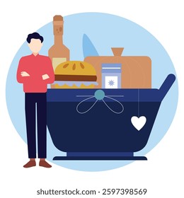 Picnic basket Vector illustration Vector Illustration Which can easily modify or edit

