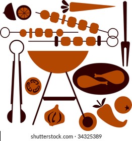 picnic and BBQ icons