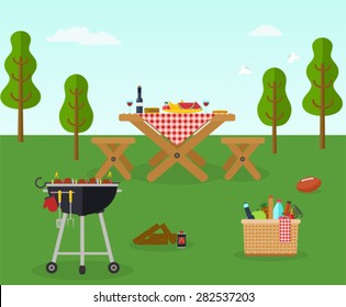 Picnic bbq party outdoor recreation
