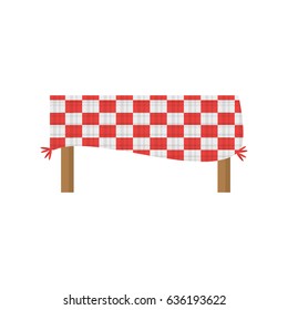Picnic blanket isolated