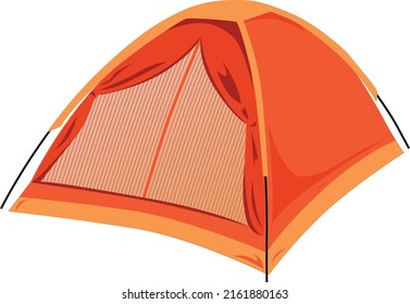 Picnic camping orange Zelt Vektorgrafik