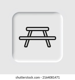 Picnic, camping simple vector de icono. Diseño plano. Diseño de neutralismo.ai