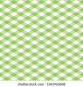 Picnic Cloth Isometry Background Seamless Pattern Green