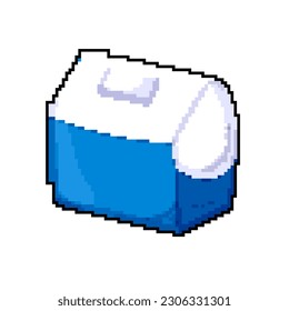 picnic cooler box game pixel art retro vector. bit picnic cooler box. old vintage illustration