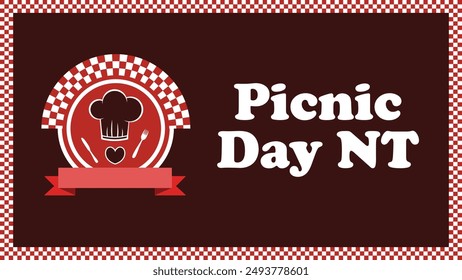 Picnic Day NT vector banner design. Happy Picnic Day NT modern minimal graphic poster illustration.