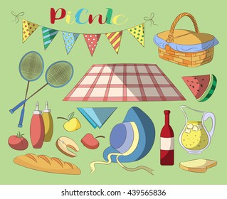 Picnic doodle set