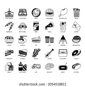 Picnic Element , Thin Line and Pixel Perfect Icons
