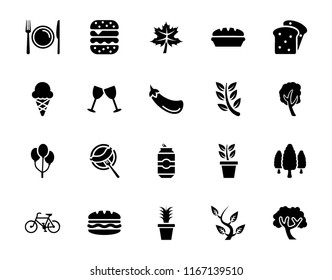 
Picnic Elements Glyph Icons 
