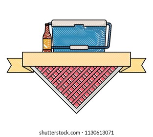 Picnic emblem design 