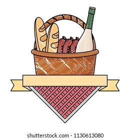 Picnic emblem design 