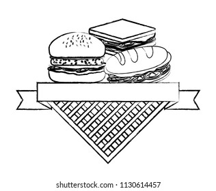 Picnic emblem design 