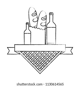 Picnic emblem design 
