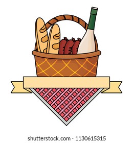 Picnic emblem design 