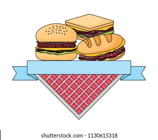 Picnic emblem design 