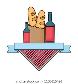Picnic emblem design 