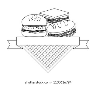Picnic emblem design 
