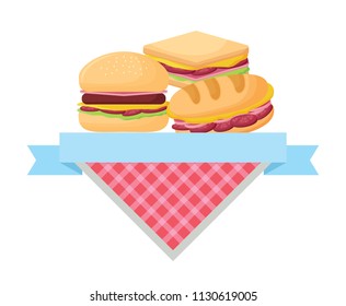 Picnic emblem design 