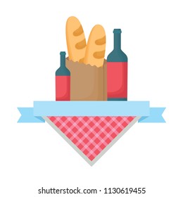 Picnic emblem design 