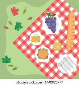 Picnic and food design vector illustrator