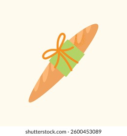 Picnic food and drinks with fruits, bread, and beverages. Flat vector illustration of picnic basket, cake, cheese board, and umbrella with decorative flowers and leaves. Summer picnic concept