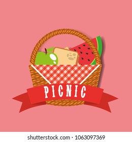 Picnic Food Image Stock Vector (Royalty Free) 1063097369 | Shutterstock