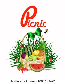 Picnic fruit basket