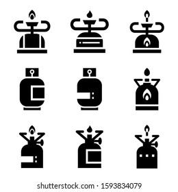 picnic gas icon isolated sign symbol vector illustration - Collection of high quality black style vector icons
