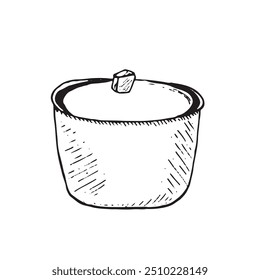 Picnic in graphics. Hand draws graphic illustrations on a white background. Picnic theme for design