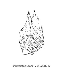 Picnic in graphics. Hand draws graphic illustrations on a white background. Picnic theme for design