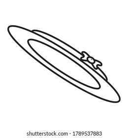picnic hats or sun hat line art icon for apps or website