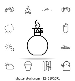 picnic heater line icon. camping icons universal set for web and mobile