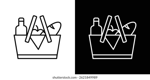 Picnic icon concept stroke on white background