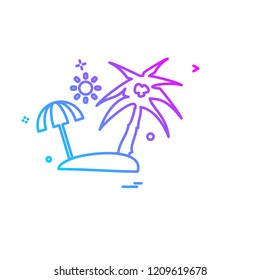 Picnic icon design vector