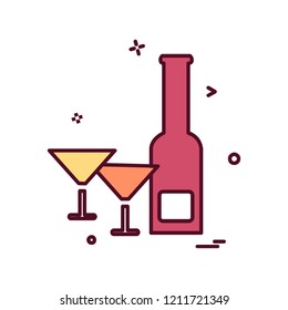 Picnic icon design vector 