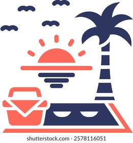 Picnic Icon Element For Design