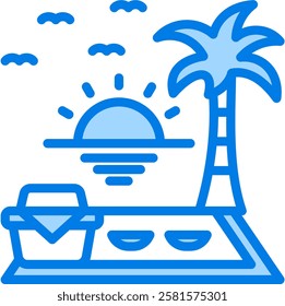 Picnic Icon Element For Design