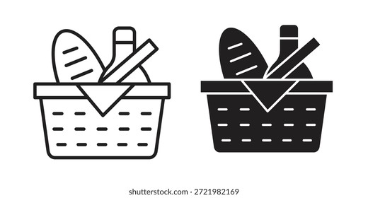 Icono de picnic icono plano simple. Versión Liner - Vector de stock.