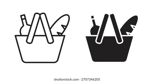 Icono de picnic. Colección de estilo plano y de trazo. símbolo simple