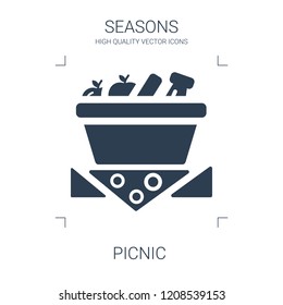 picnic icon. high quality filled picnic icon on white background. from seasons collection flat trendy vector picnic symbol. use for web and mobile