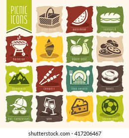 Picnic icon set