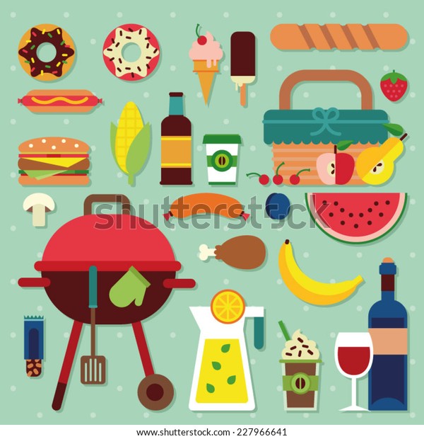picnic icon\
set