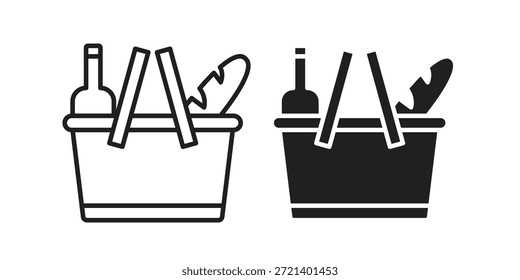 Icono de picnic para la Plantilla. Conjunto de gráficos de Vector de iconos
