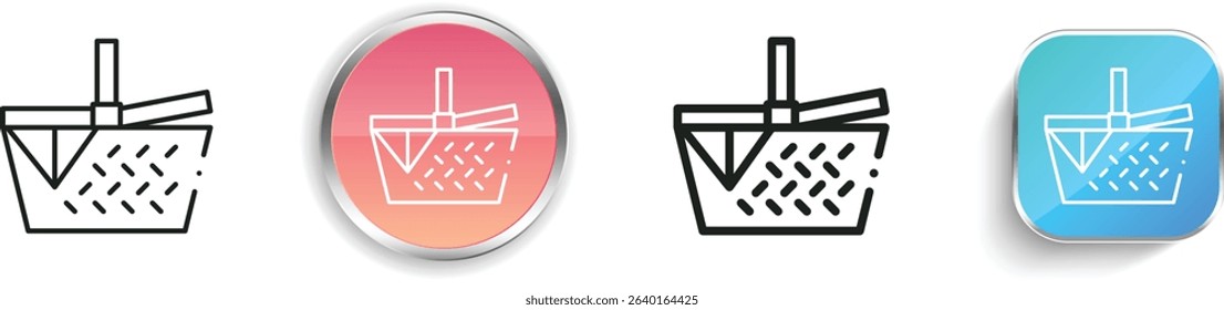 picnic icon. Thin Linear, Regular and Button Style Design Isolated On White Background