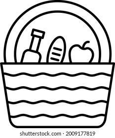 Picnic icon vector image. Can also be used for web apps, mobile apps and print media.