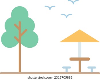Picnic icon vector image. Suitable for mobile application web application and print media.