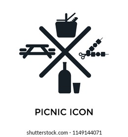 Picnic icon vector isolated on white background for your web and mobile app design, Picnic logo concept