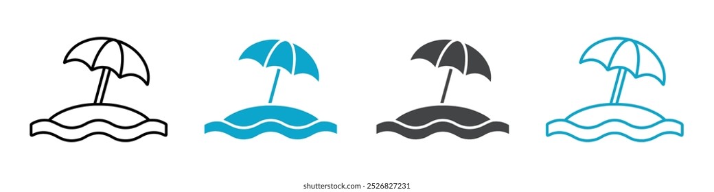 Diseño de línea de Vector de icono de picnic