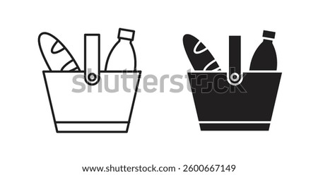 Picnic icons graphics set vectors