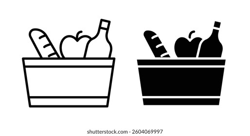 Picnic icons. thin line vector icons