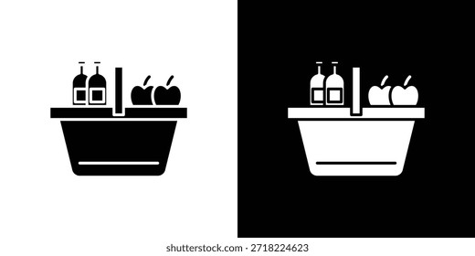Iconos de picnic. Vector Plantilla Ilustración Símbolo Píxeles Perfecto